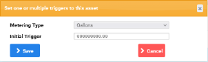 Set trigger popup window to show metering type and initial trigger